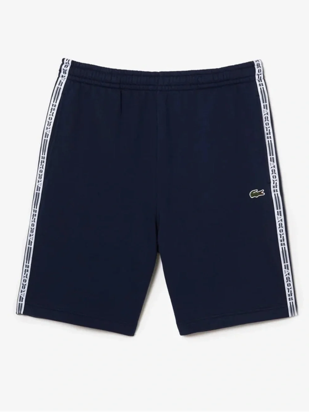 Lacoste Shorts Mens Size XXL Navy Blue Taped Logo Side Seam Crocodile 8in Inseam